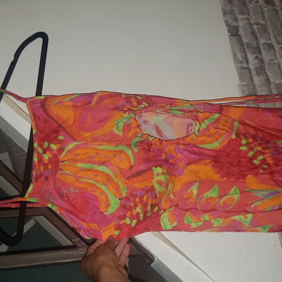 FARM RIO Tropical Print Spaghetti Strap Dress - Picture 3 of 7